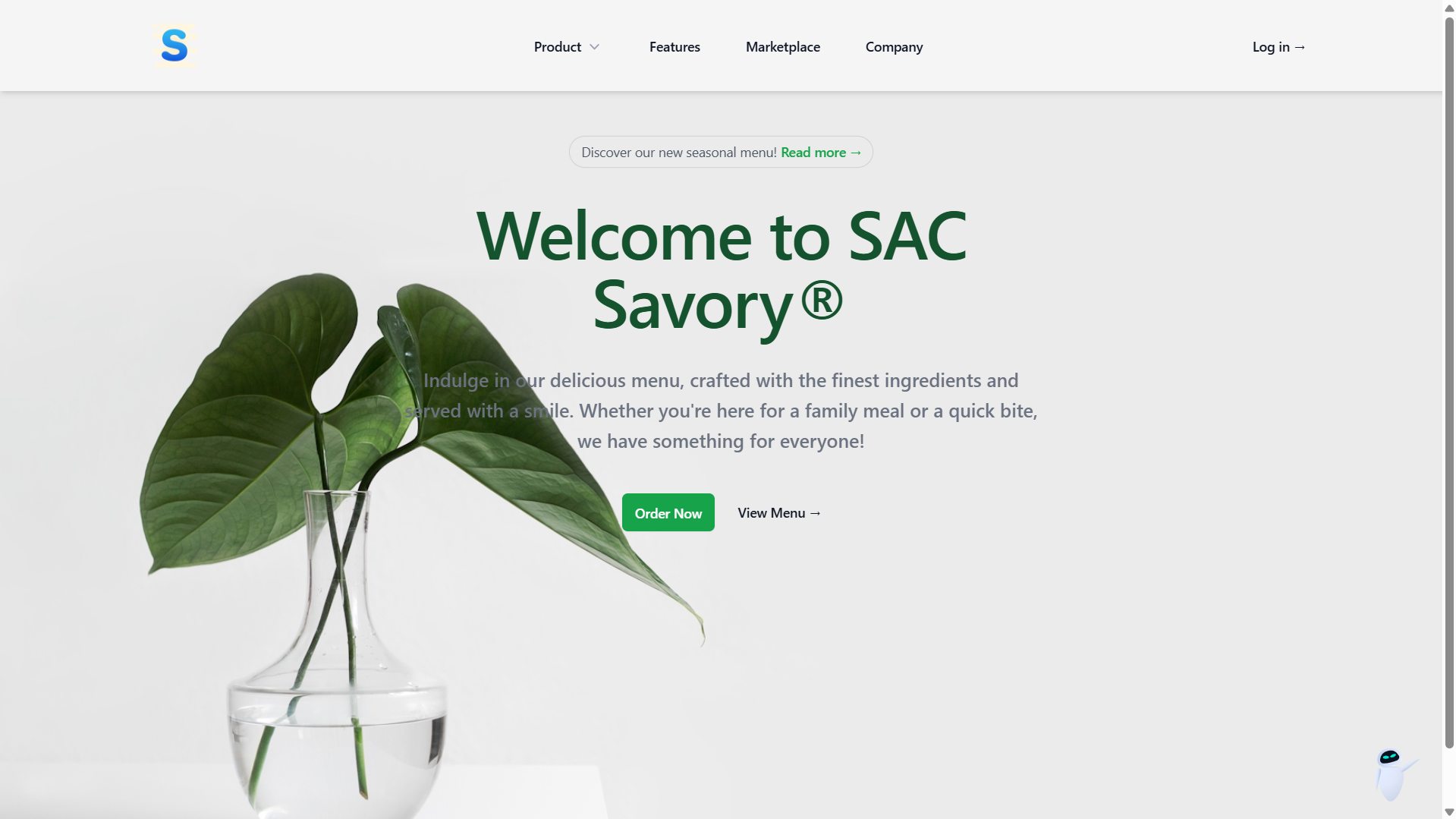 SAC Savory Restaurant Web App